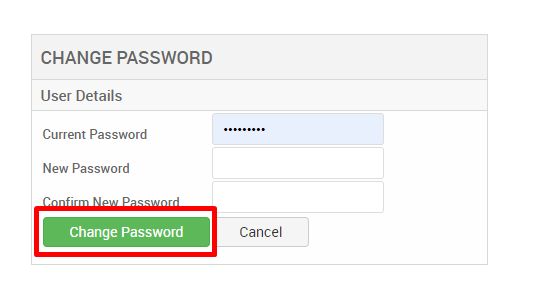 CHANGE PASSWORD 
User Details 
Current Password 
New Password 
Change Password 
Cancel 