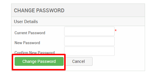 CHANGE PASSWORD 
User Details 
Current Password 
New Password 
Change Password 
Cancel 