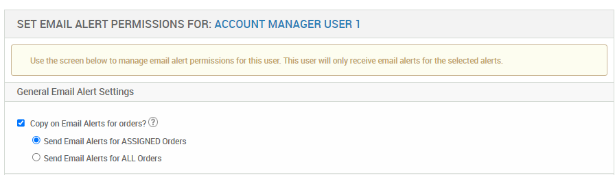Mange Email Alerts for Staff Users – ValueLink Software