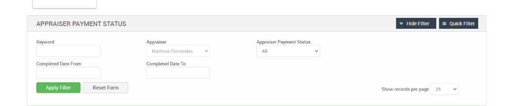 Payment Status Report – ValueLink Software