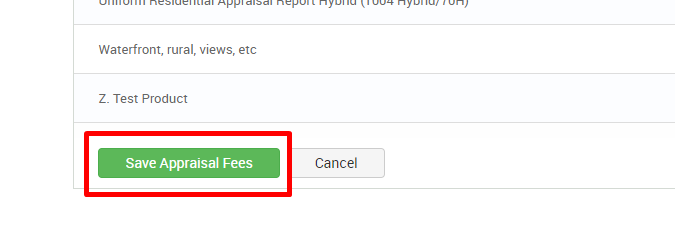 Waterfront, rural, views, etc 
Z Test Product 
Save Appraisal Fees 
Cancel 